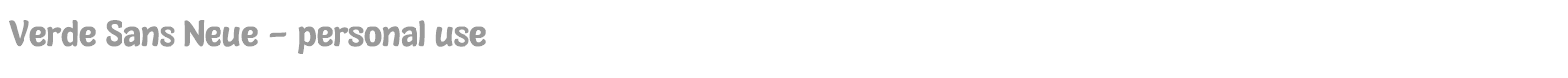 Verde Sans Neue font preview